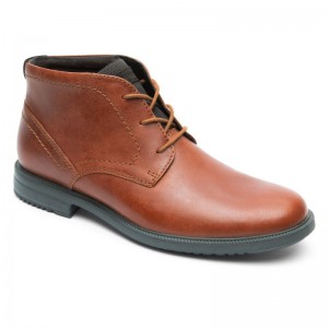 Men Rockport Berenger Chukka Boots Brown USA | KI9-50345