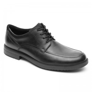 Men Rockport Berenger Moc Oxford Shoes Black USA | CV3-79967