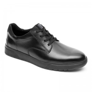 Men Rockport Bronson Plain Toe Sneakers Black USA | KI7-75177