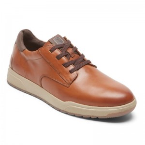 Men Rockport Bronson Plain Toe Sneakers Brown USA | YY0-87698