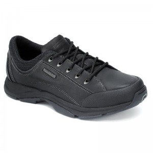 Men Rockport Chranson Lace-Up Walking Shoes Black USA | EA2-42354