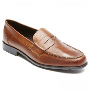 Men Rockport Classic Penny Loafers Brown USA | XS6-54655