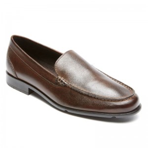 Men Rockport Classic Venetian Loafers Dark Brown USA | NG6-59295