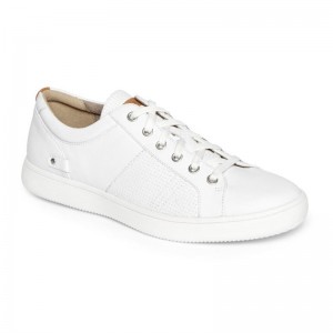 Men Rockport Colle Tie Classic Sneakers White USA | PQ2-44324