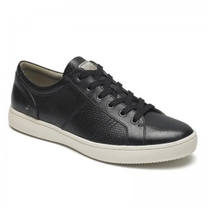 Men Rockport Colle Tie Classic Sneakers Black USA | ID1-24932