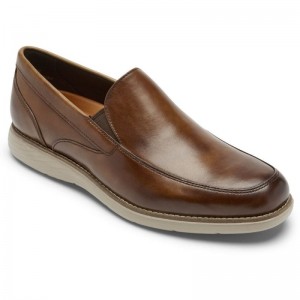 Men Rockport Garett Venetian Loafers Brown USA | UB4-48434