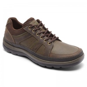 Men Rockport Get Your Kicks Mudguard Blucher Casual Shoes Dark Brown USA | IA3-39093