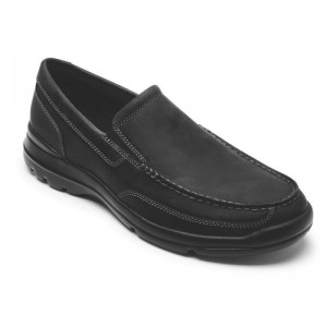 Men Rockport Junction Point Slip-On Loafers Dark Grey USA | CY4-19921