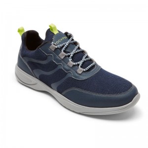 Men Rockport Metro Path Ghillie Sneakers Navy USA | YM6-93479