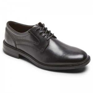 Men Rockport Parsons Plain Toe Oxford Shoes Black USA | FE3-33003