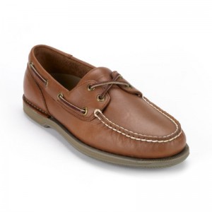 Men Rockport Perth Boat Shoes Brown USA | VQ9-94339