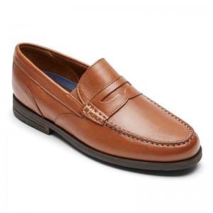 Men Rockport Preston Penny Loafers Brown USA | HA1-30523