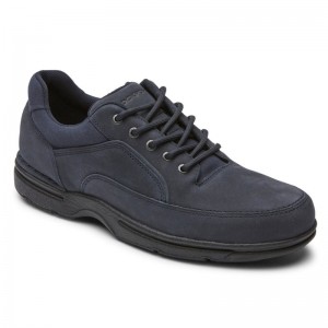 Men Rockport Ridgefield Eureka Casual Shoes Navy USA | RV9-32113