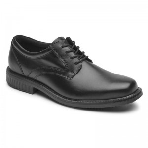 Men Rockport Style Leader 2 Plain Toe Oxford Shoes Black USA | SW2-00180