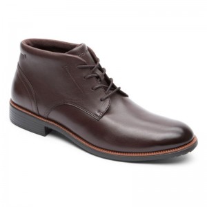 Men Rockport Total Motion DresSport Chukka Boots Dark Brown USA | RK1-47484