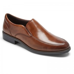 Men Rockport Total Motion DresSport Slip-On Loafers Brown USA | WS4-68256