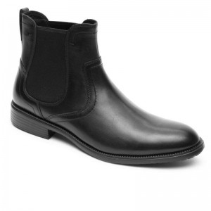 Men Rockport Total Motion DresSports Chelsea Boots Black USA | HD6-27292