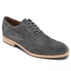 Men Rockport Total Motion Office Wingtip Oxford Shoes Grey USA | CO0-20302