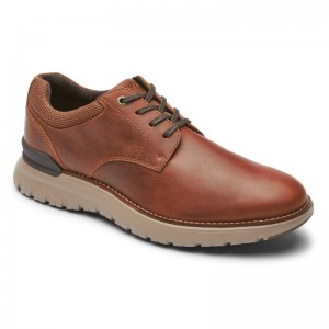 Men Rockport Total Motion Sport Oxford Shoes Brown USA | IC4-50455