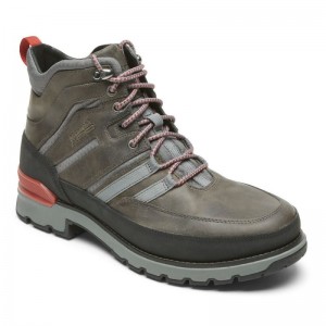 Men Rockport Total Motion Trek Modern Waterproof Boots Grey USA | CO4-30513