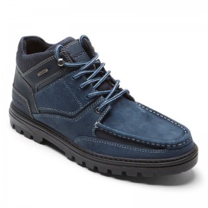 Men Rockport Weather-Ready Waterproof Boots Navy USA | RY4-61786