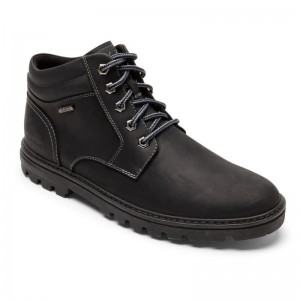 Men Rockport Weather OR Not Waterproof Boots Black USA | PR7-78997