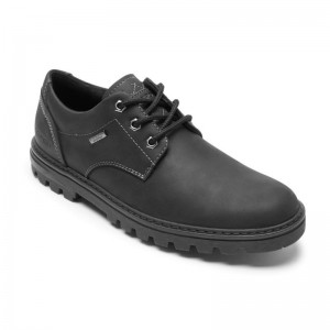 Men Rockport Weather OR Not Waterproof Oxford Shoes Black USA | OV3-87858