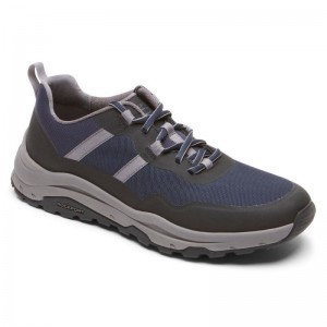 Men Rockport XCS Birchfield Sport Trekker Sneakers Navy USA | CJ5-78257