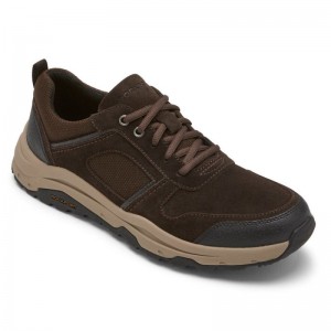 Men Rockport XCS Birchfield Ubal Trekker Sneakers Dark Brown USA | DK8-39673