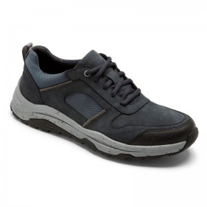 Men Rockport XCS Pathway Waterproof Ubal Trekker Sneakers Navy USA | OI8-67076