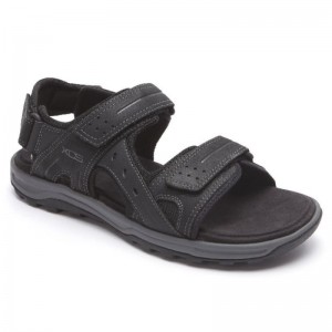 Men Rockport XCS Trail Technique Adjustable Sandals Black USA | NS3-29132