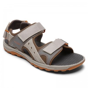 Men Rockport XCS Trail Technique Adjustable Sandals Grey USA | IN4-60086