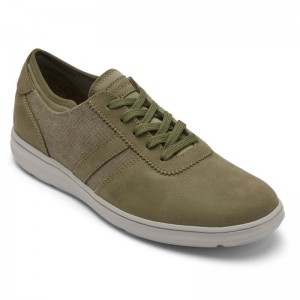 Men Rockport Zaden 5-Eye Ubal Sneakers Olive USA | PM9-58665