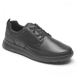 Men Rockport truFLEX Cayden Plain Toe Sneakers Black USA | QN6-04550