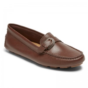 Women Rockport Bayview Buckle Loafers Brown USA | AL8-25372