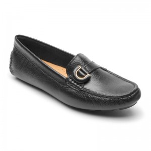 Women Rockport Bayview Ring Loafers Black USA | ED9-03830