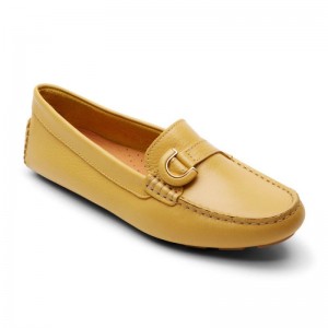 Women Rockport Bayview Ring Loafers Yellow USA | GF1-37833