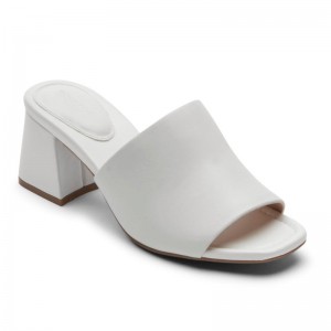 Women Rockport Farrah Slides White USA | DI4-34283