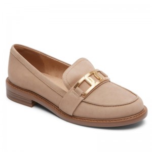 Women Rockport Harleen Loafers Beige USA | TT8-76287