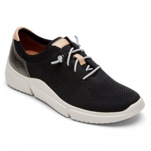 Women Rockport Juna Bungee Sneakers Black USA | EQ5-49324