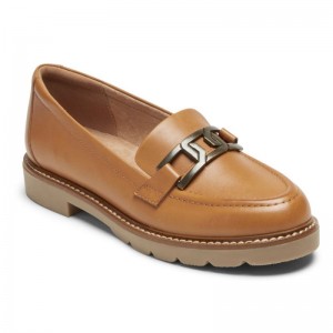 Women Rockport Kacey Chain Loafers Brown USA | XF0-87738