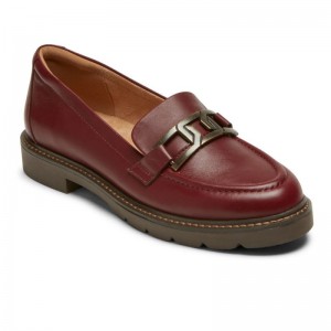 Women Rockport Kacey Chain Loafers Red USA | WQ2-15861