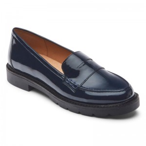 Women Rockport Kacey Penny Loafers Navy USA | KS8-70867