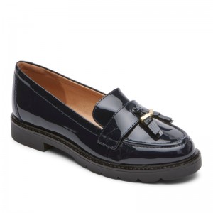 Women Rockport Kacey Tassel Loafers Navy USA | XL7-15111