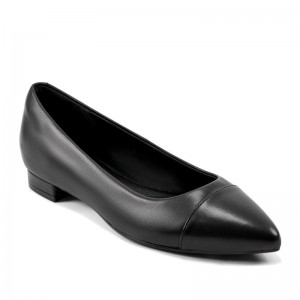 Women Rockport Kenzie Total Motion Pointy Toe Dress Ballet Flats Black USA | YW6-87688