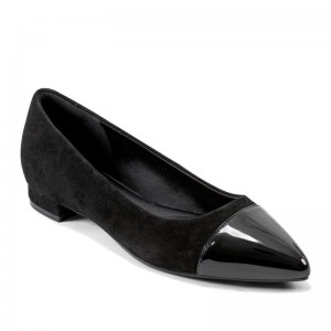 Women Rockport Kenzie Total Motion Pointy Toe Dress Ballet Flats Black USA | WD1-50645