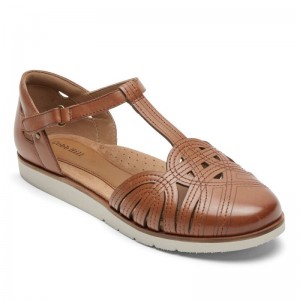 Women Rockport Laci Fisherman Sandals Brown USA | IS0-31713