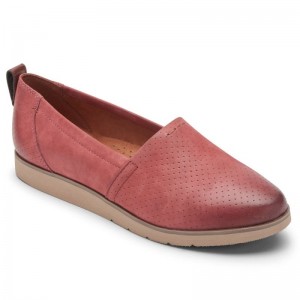 Women Rockport Laci Slip Ons Red USA | TX0-67626