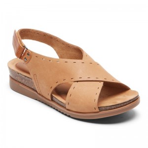 Women Rockport May Slingback Sandals Brown USA | CP6-56705