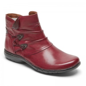 Women Rockport Penfield Ruched Winter Boots Red USA | GZ2-02100